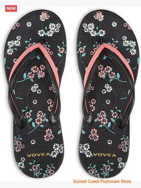 Non-Slip Flip Flops Cushion Foam Sandals Indoor Outdoor Water Resistant